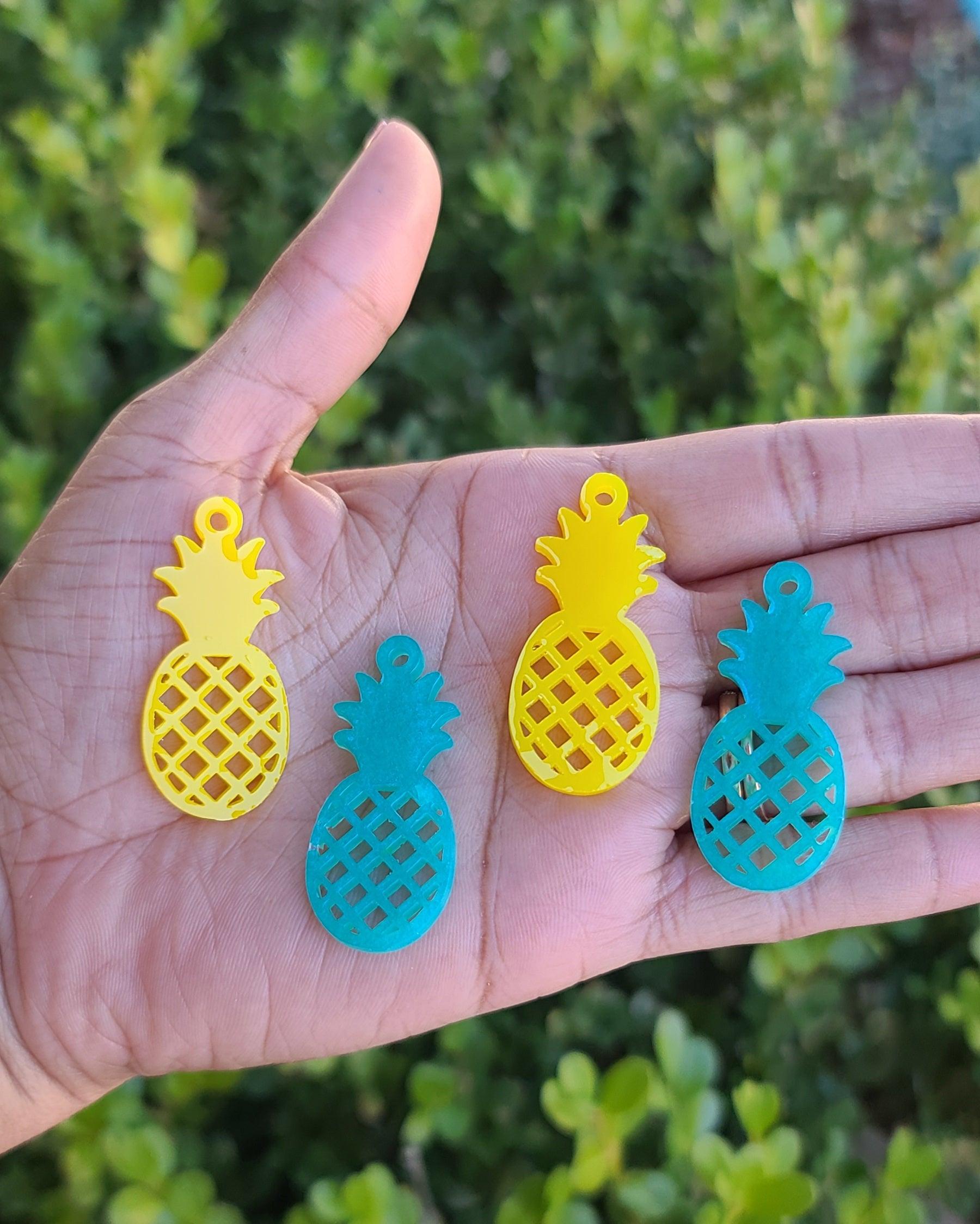 Pineapple Silicone Mold - Mold for Earrings - Silicon Jewelry mold - Molds for Epoxy Resin - Jewelry Making Mold for Keychain - Charms - Art By Suleny Craft Store LLC