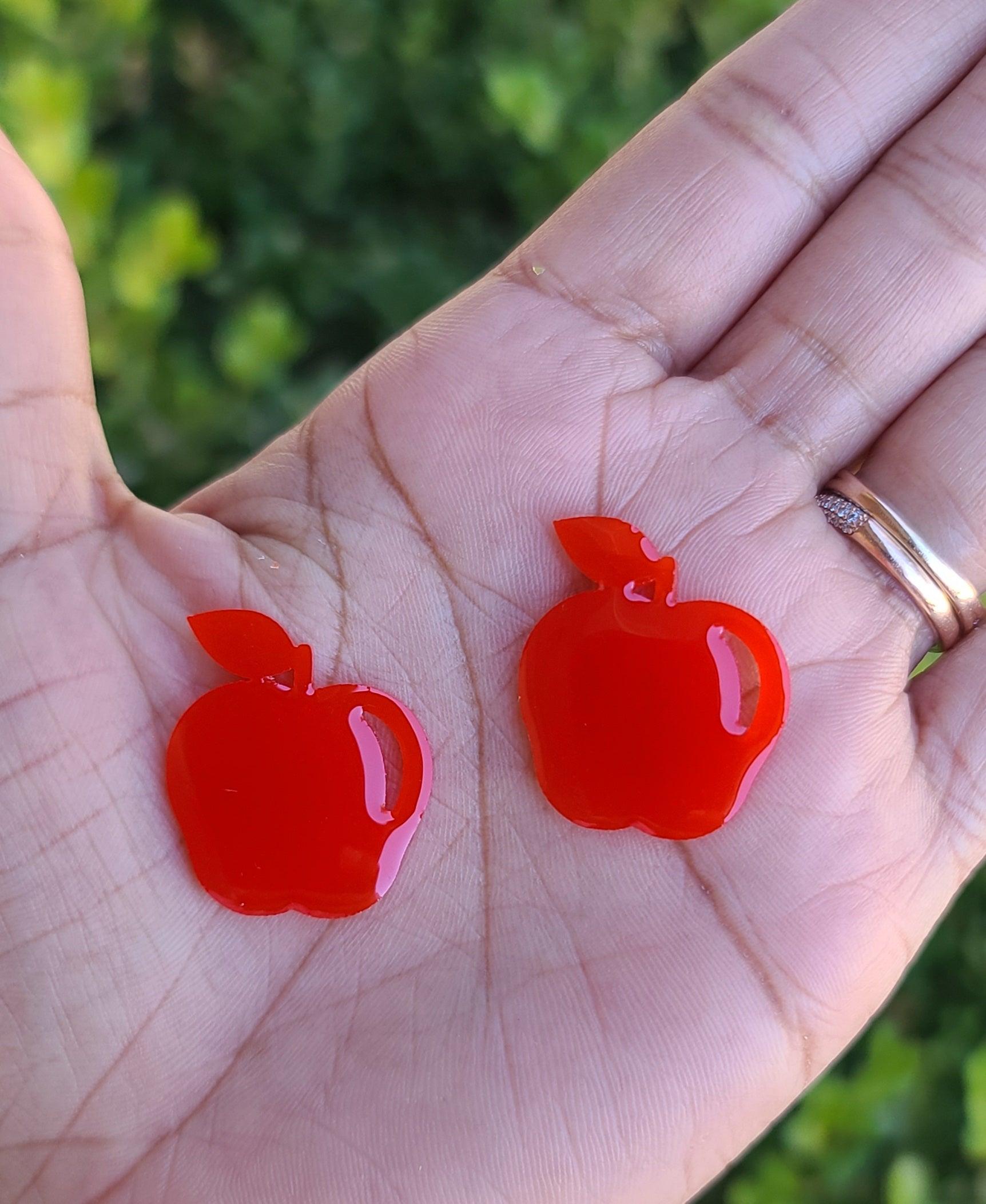 Apple Silicone Mold, Apple Mold for Resin, Apple Shape Resin Mold Tecahr Earring Mold - Art By Suleny Craft Store LLC