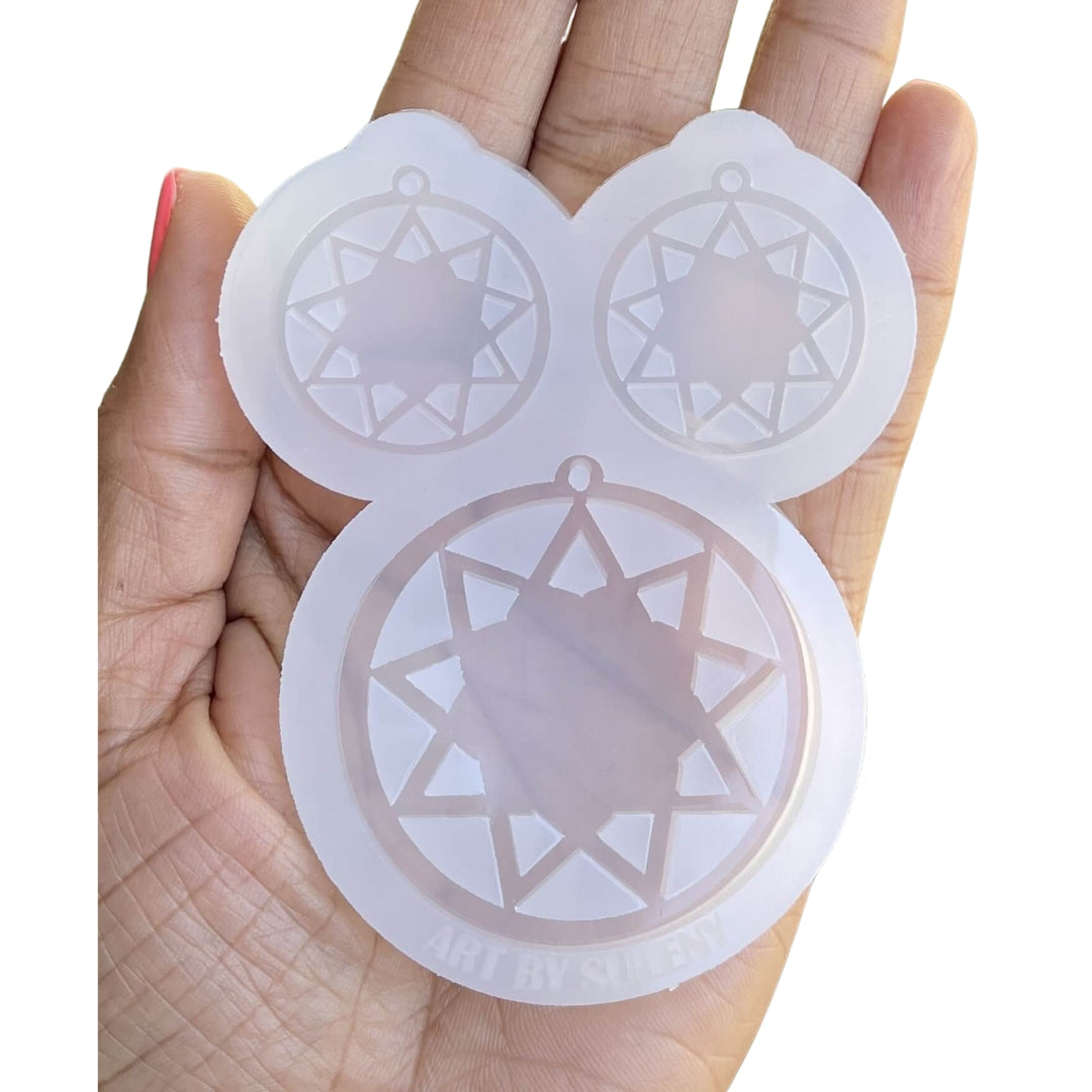 Bahai Faith Mold / Keychain & Earrigns Making / Bahai Religion (Baháʼí) Nine Sided Star