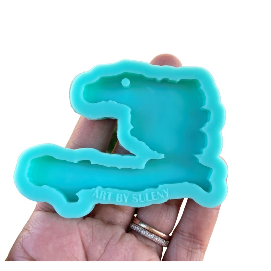 Haiti Map Silicone Mold for Keychain