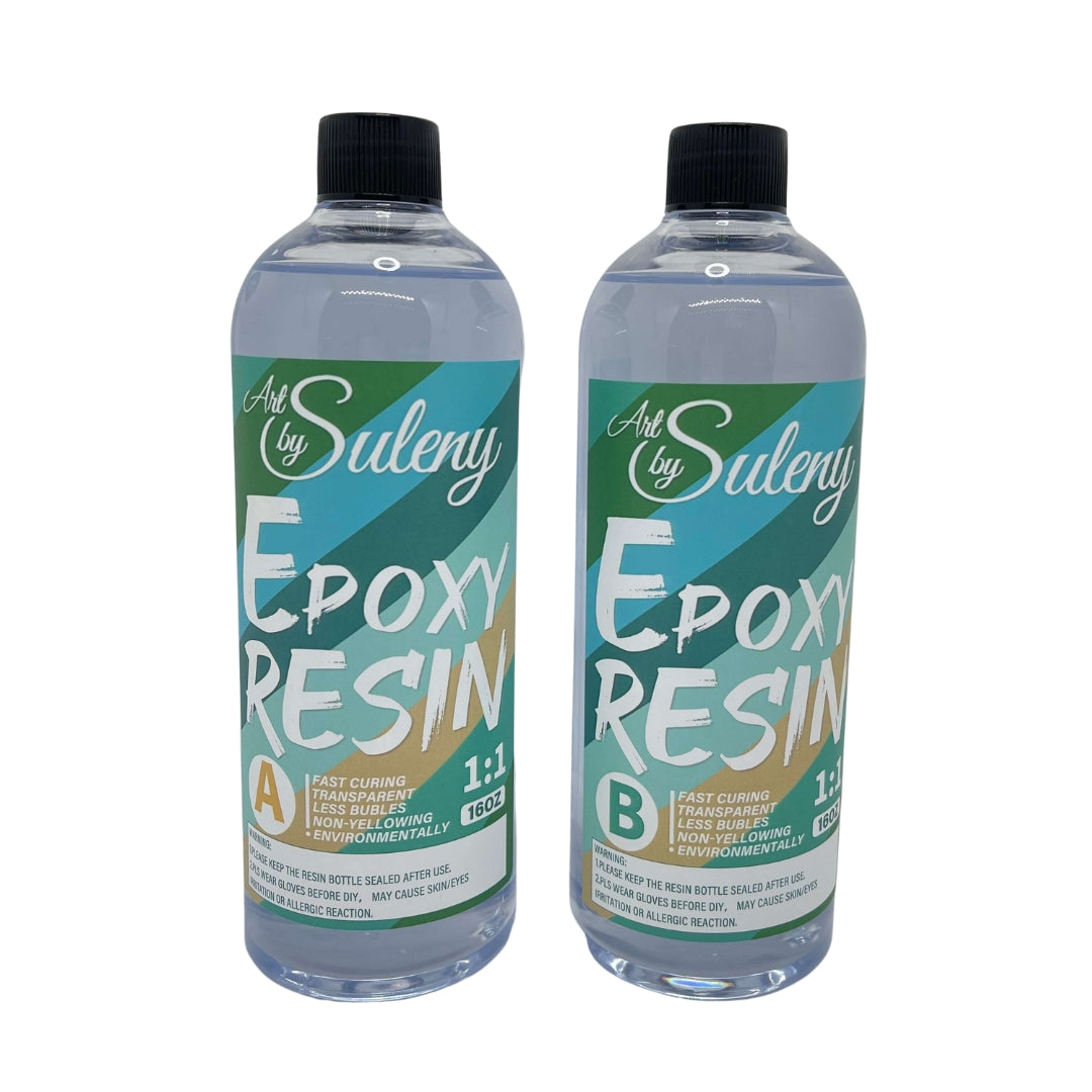 Epoxy Resin Super Crystal Clear, Super Glossy Resin 32 Ounces Kit (16+16)