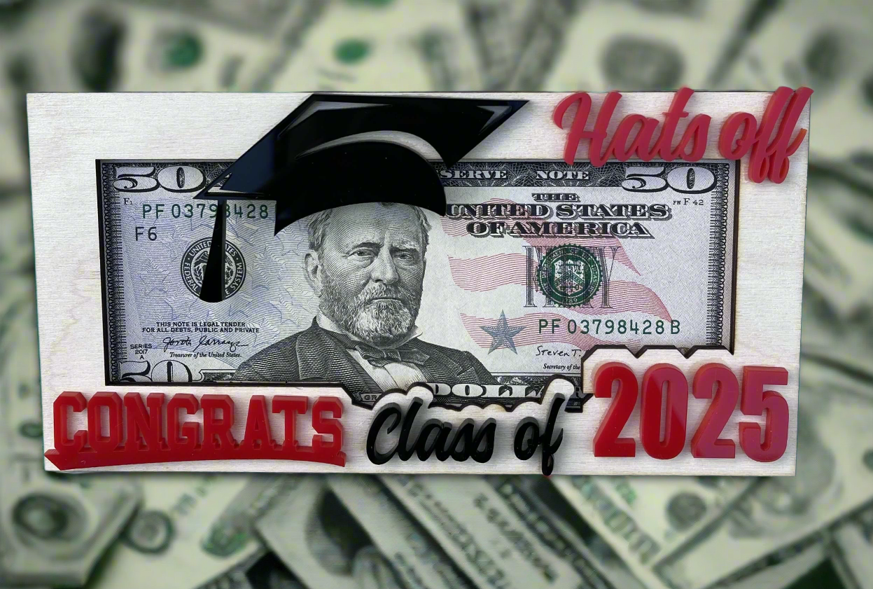 Graduation Class of 2025 Gift Money Holder Cash Wallet Custom Gift