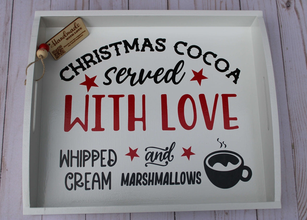 Christmas Cocoa Served with Love Cookies for Santa Tray Christmas Eve Tray