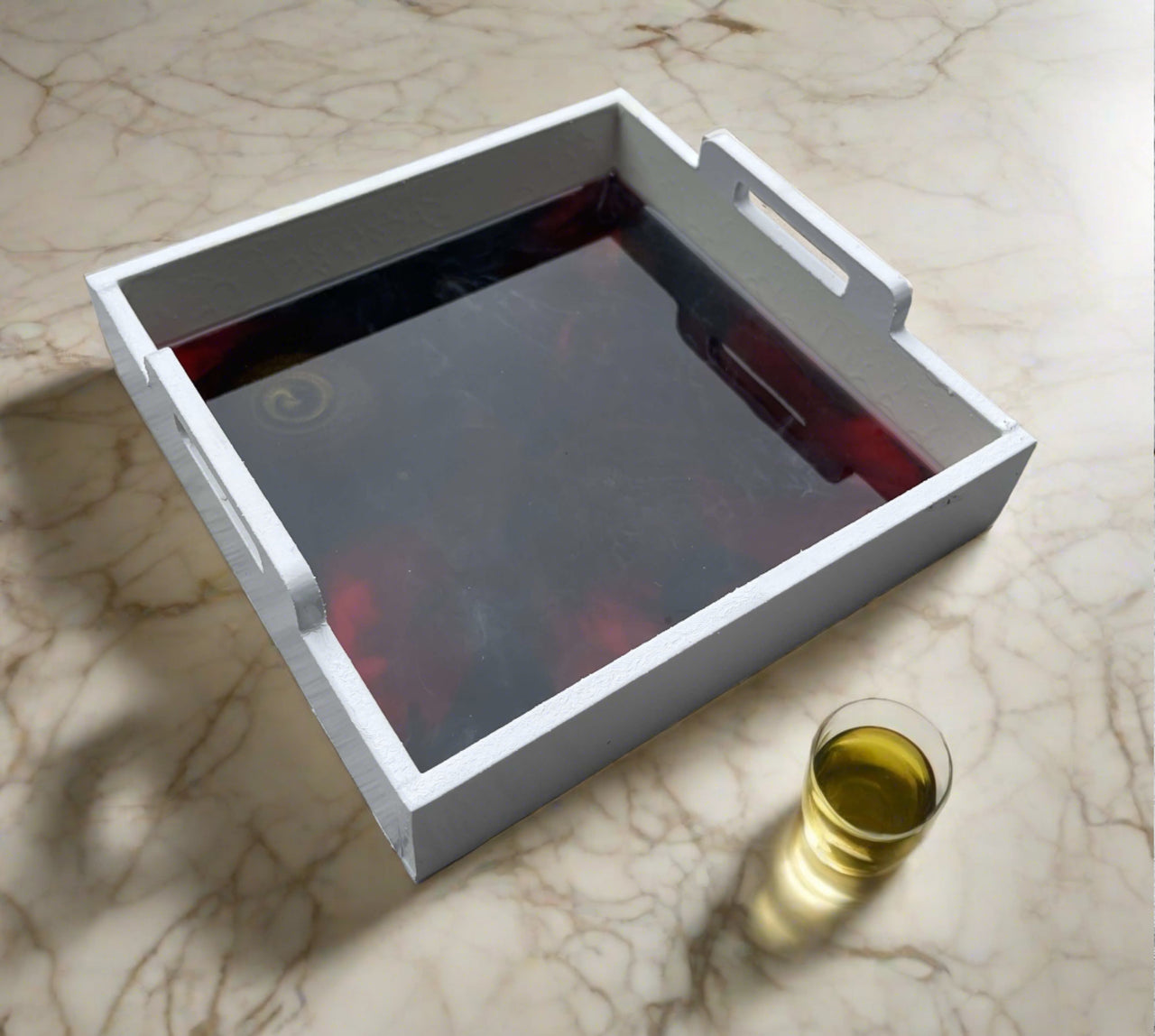 Small Serving Tray Resin Wooden Tray Decor Home Decoration Jewelry Tray