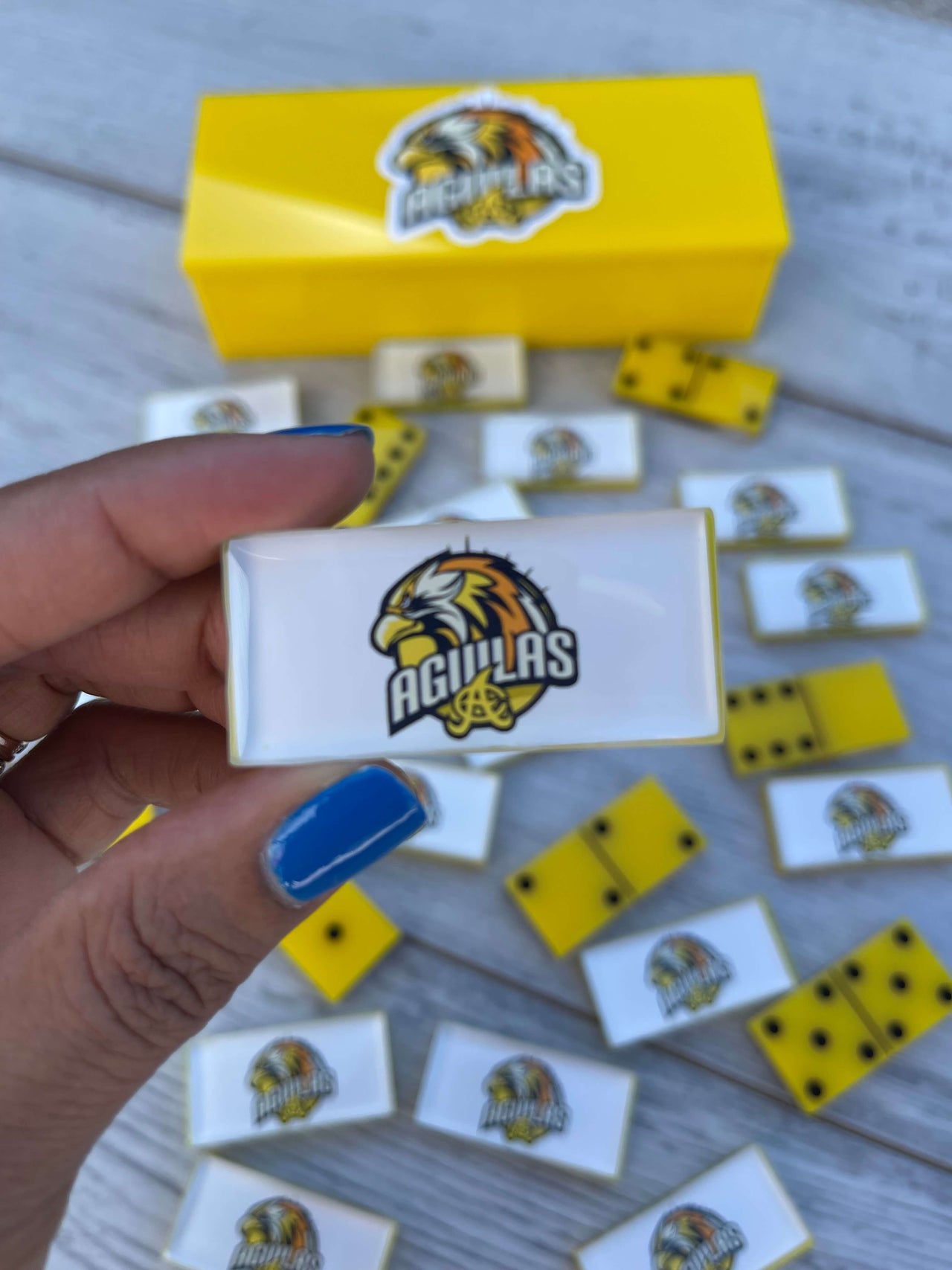 Custom Dominoes Set Aguilas Cibaeñas Dominican Republic Baseball Resin Domino