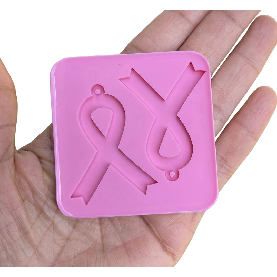 Cancer Awareness Ribbon Mold for Resin Charms Epoxy Keychain and Earrings