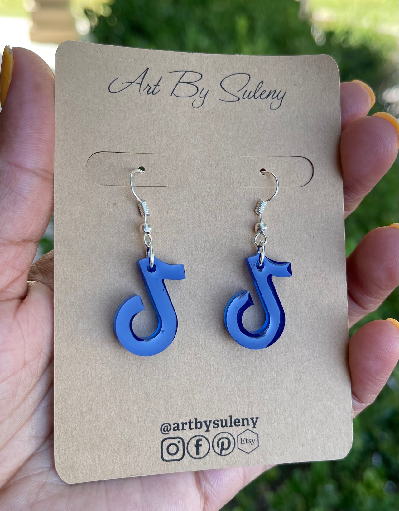 Tiktok Resin Dangle Earrings