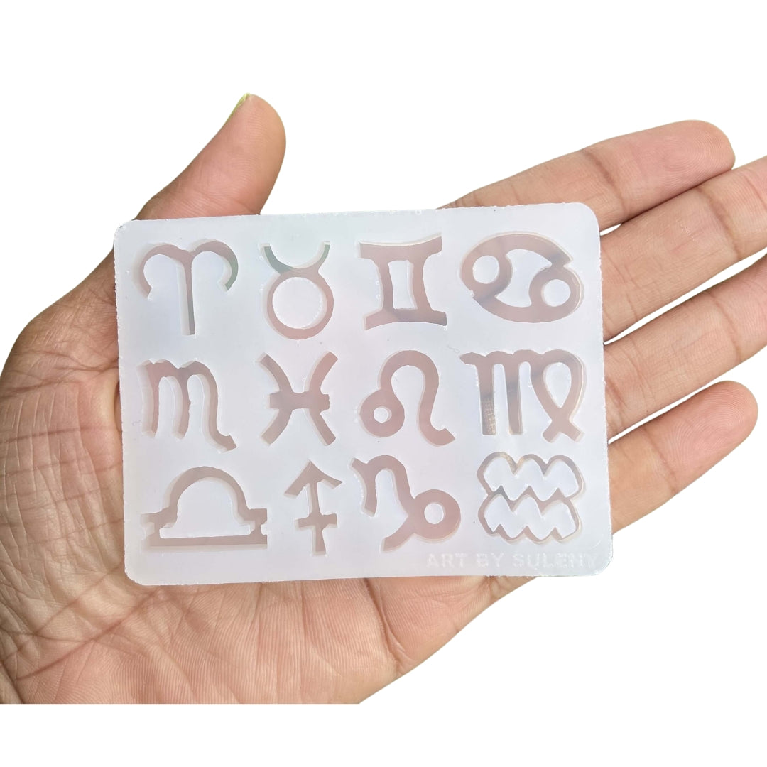 Custom 12 Zodiac Constellation Silicone Mold Flexible Fondant Food Grade Chocoloate Mold