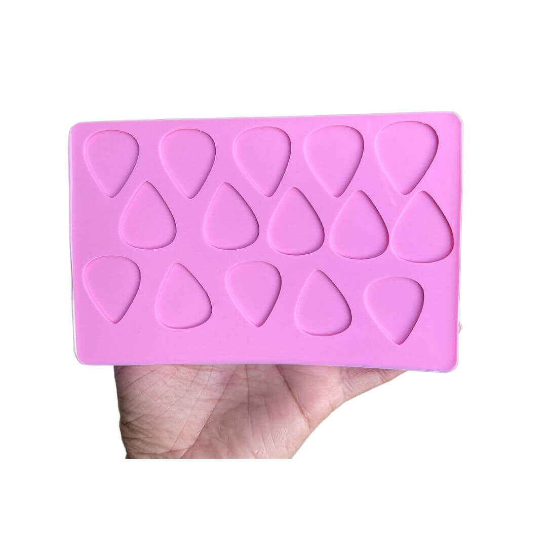 15 Cavities Guitar Picks Resin Mold