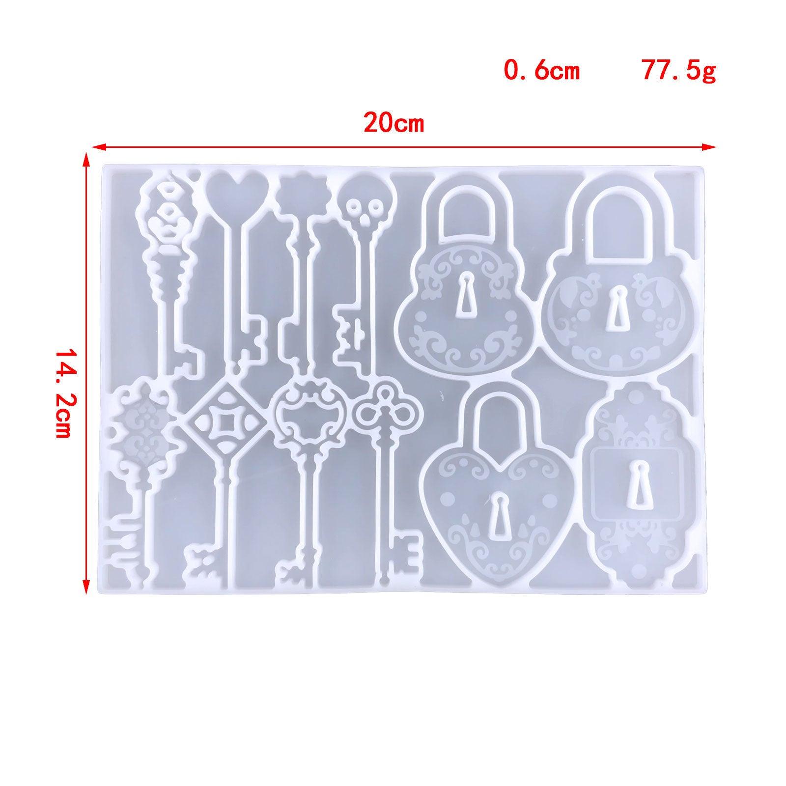 Locks and Key Mold / Couples Pendant Mold / Hear Mold for Jewelry / Love Mold CLEARENCE - Art By Suleny Craft Store LLC