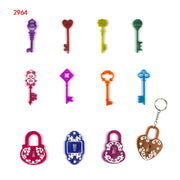 Locks and Key Mold / Couples Pendant Mold / Hear Mold for Jewelry / Love Mold CLEARENCE - Art By Suleny Craft Store LLC