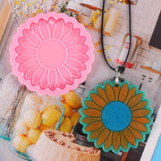 Sunflower Keychain Mold for Resin / Silcone Mold for Craft Resin DIY CLEARENCE - Art By Suleny Craft Store LLC