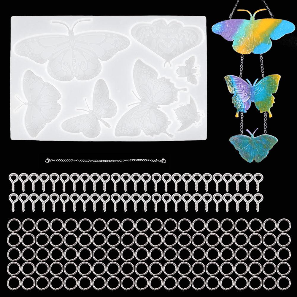 Butterfly Keychain Mold for Resin / Coaster Silcone Mold for Craft Resin DIY CLEARENCE - Art By Suleny Craft Store LLC