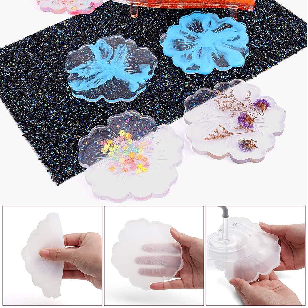 Flower Mold Set of 6 / Home Decoration Silicone Molds / Tray Mold / Coaster Mold Mold for Resin /