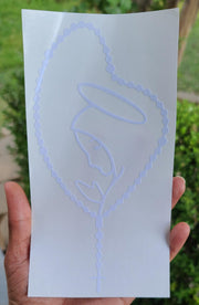Virgin Mary Rosary Car Vinyl Sticker - Bumper Stickers - Religious Stickers