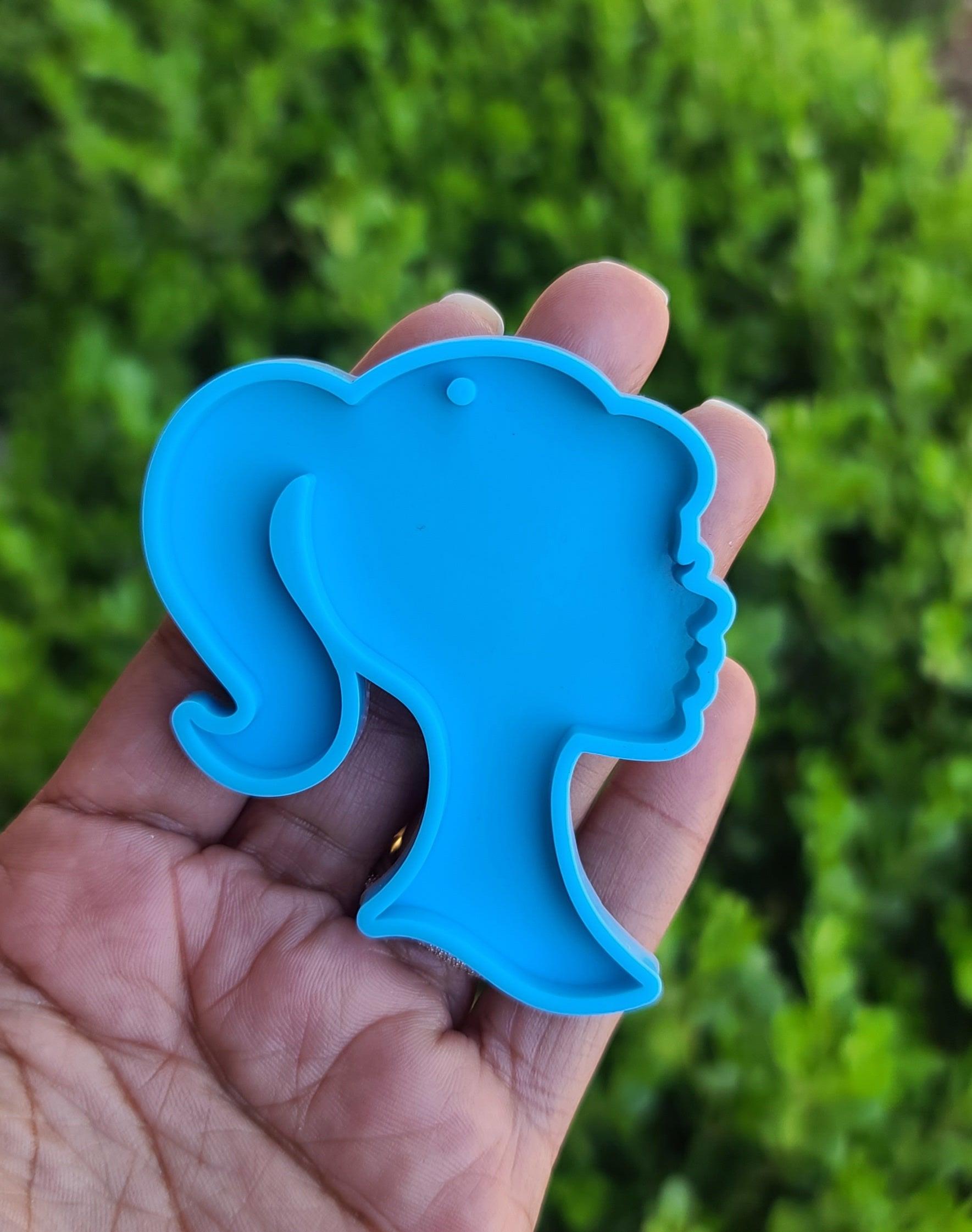 Ponytail Silicone Mold / Shiny Mold / Keychain Resin Mold / Girl Mold