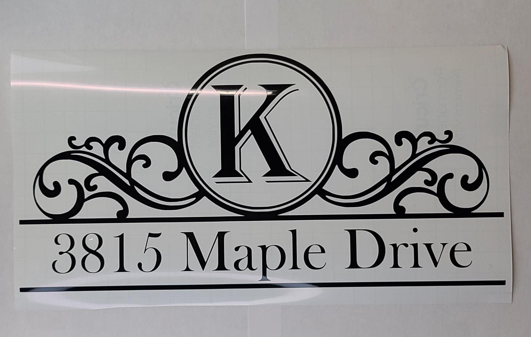 Mailbox Custom Design Box Address made in vinyl - Art By Suleny Craft Store LLC