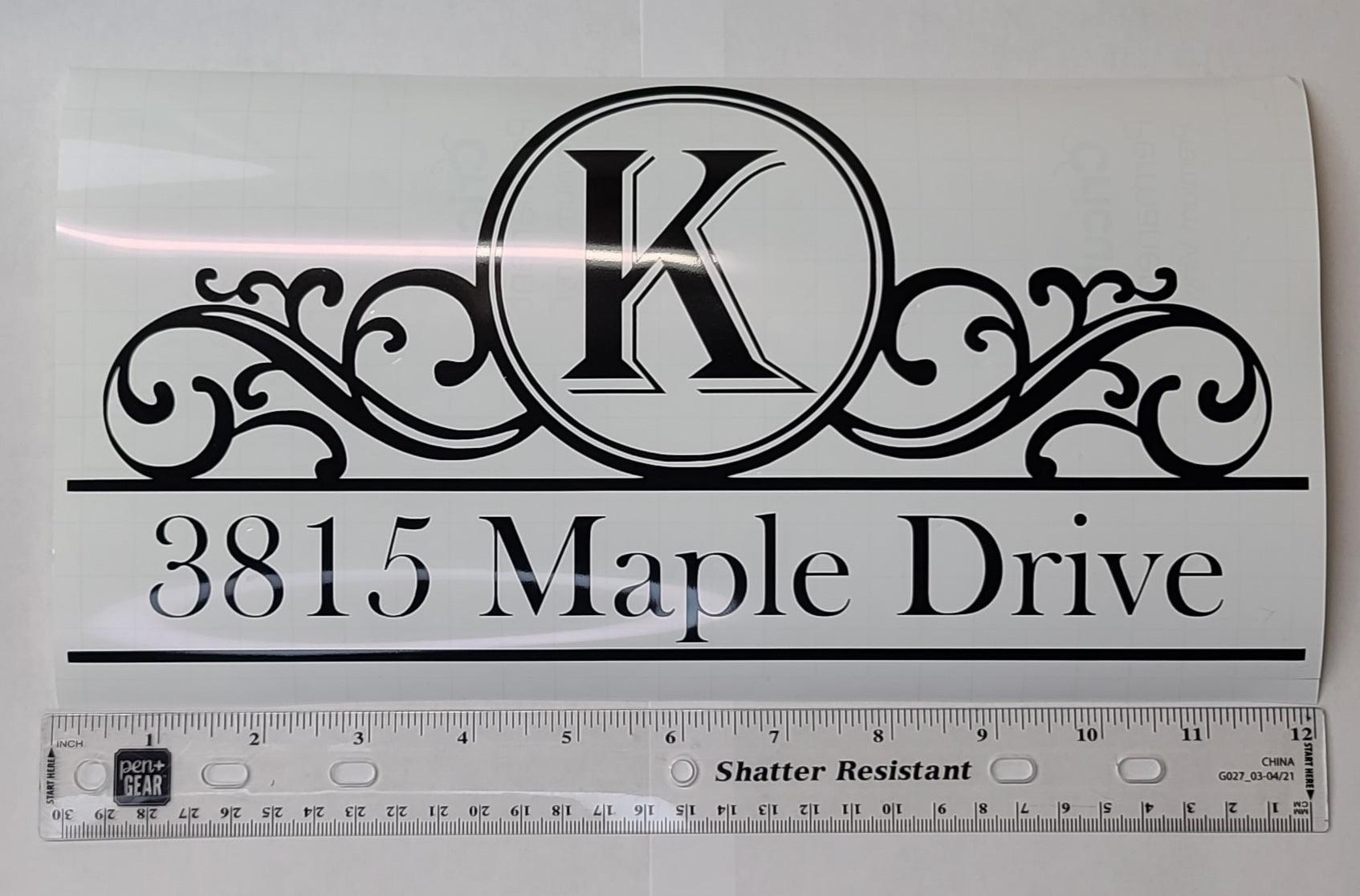 Mailbox Custom Design Box Address made in vinyl - Art By Suleny Craft Store LLC