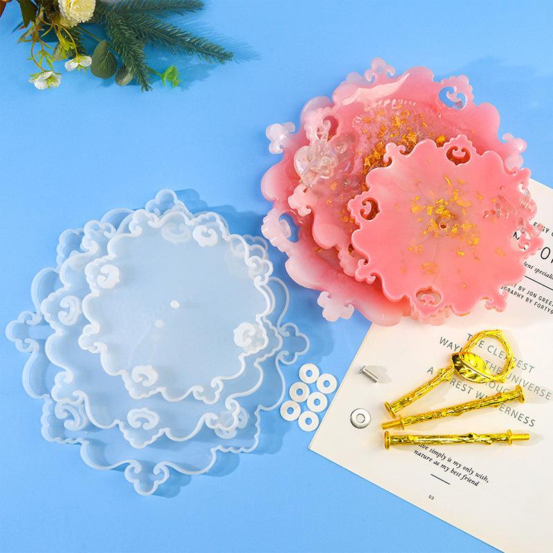 Cup Cake Tray Resin Mold Decoration Mold for Epoxy Resin Tray Mold with Handles - Art By Suleny Craft Store LLC