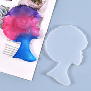 AFRO Coaster Mold for Resin / Coaster Silcone Mold for Craft Resin - Art By Suleny Craft Store LLC