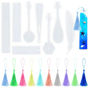 Set of 8 Book Marks Mold for Resin / Silcone Mold for Craft Resin DIY - Art By Suleny Craft Store LLC