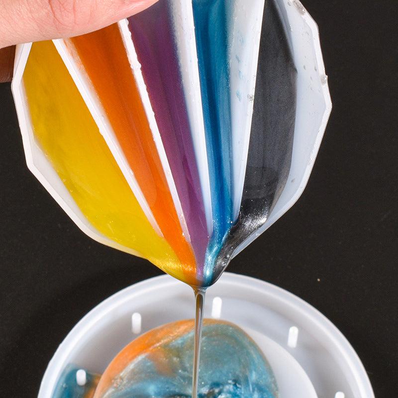 Separate color stencils cup / Resin Candle Holder / Resin Mold / DIY Epoxy Resin Art - Art By Suleny Craft Store LLC