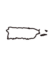 Puerto Rico MAP Car Decal Vinyl Sticker