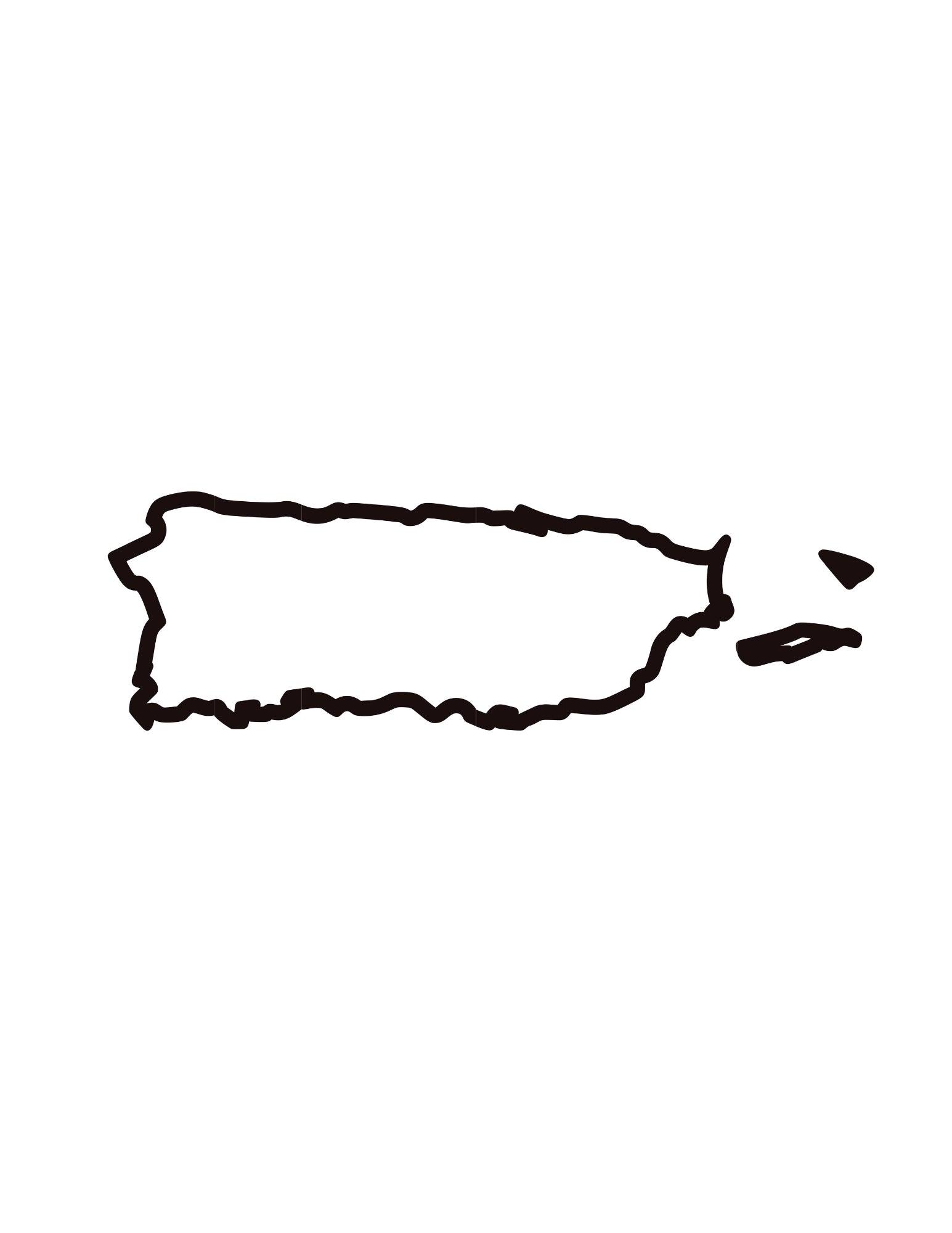 Puerto Rico MAP Car Decal Vinyl Sticker