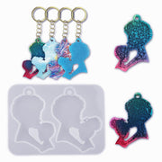Mom and Child Kiss Keychain Mold / Resin Mold for Keychain / MOM Resin Mold