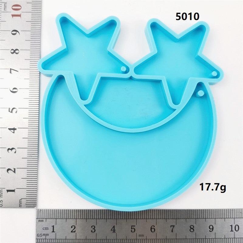 Moon Star Mold / Moon and Star Keychain Mold / Moon Star Resin Mold