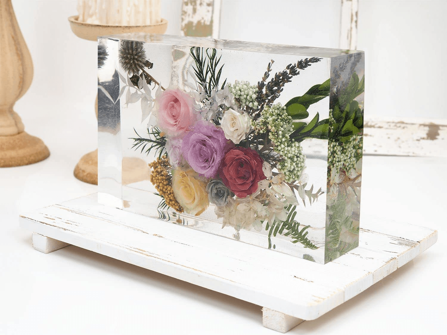 Large Resin Mold / Flowers Conservation Silicone Molds / DIY Epoxy Resin Art / Square Big Mold