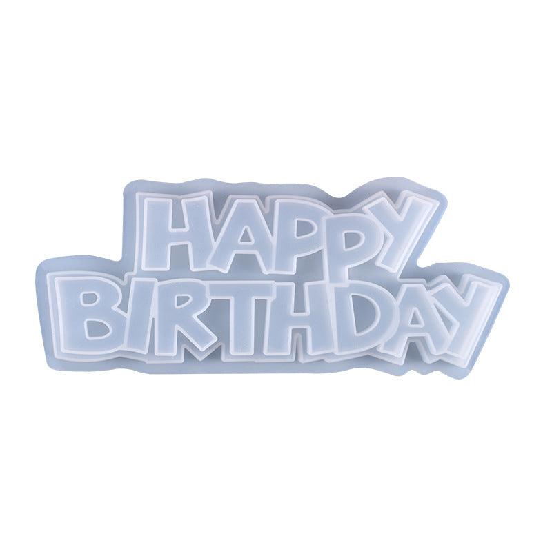 Happy Birthday Mold -Birthday Mold for Resin -Signboard  Resin Silicone Mold - Mold for Home Decoration - Sign Mold for Epoxy Resin