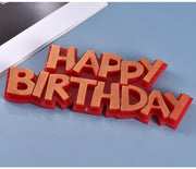 Happy Birthday Mold -Birthday Mold for Resin -Signboard  Resin Silicone Mold - Mold for Home Decoration - Sign Mold for Epoxy Resin