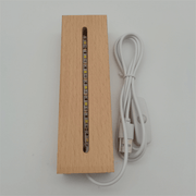 LED Night Light Wooden Base Lamp Resin Craft DIY Home Decoration CLEARENCE - Art By Suleny Craft Store LLC