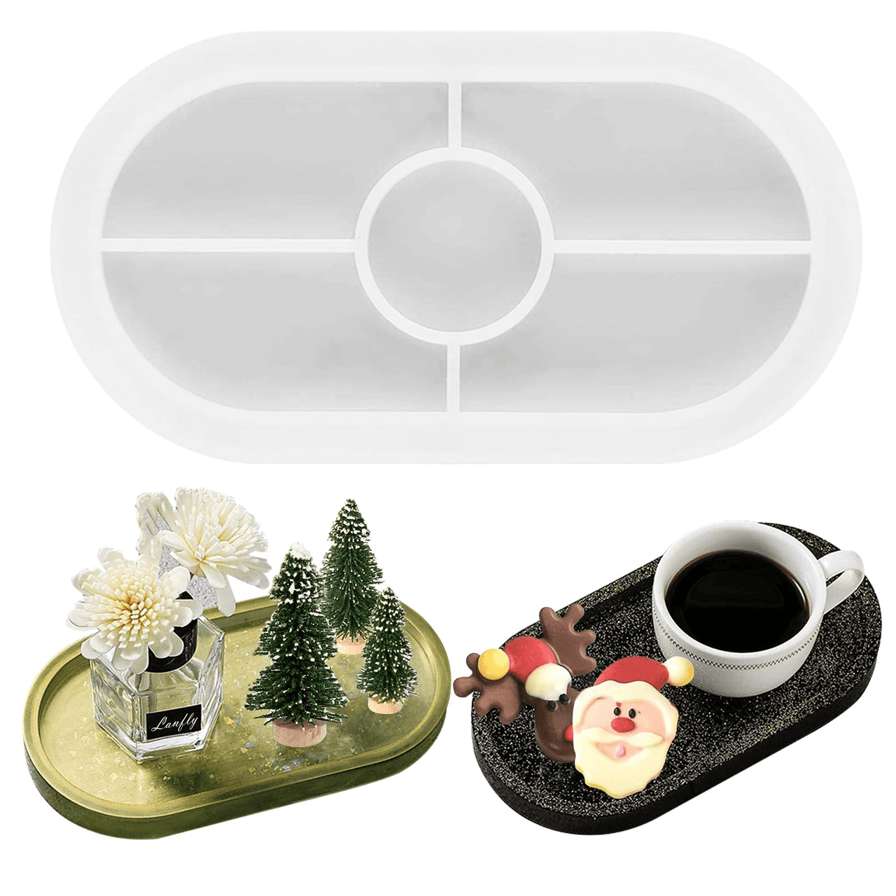 Oval Resin Mold / Oval Tray Mold for Resin - Concrete Mold - Plaster Mold - Mold for Home Decoration - Oval Tray Mold - Soap Mold - Ashtray Mold