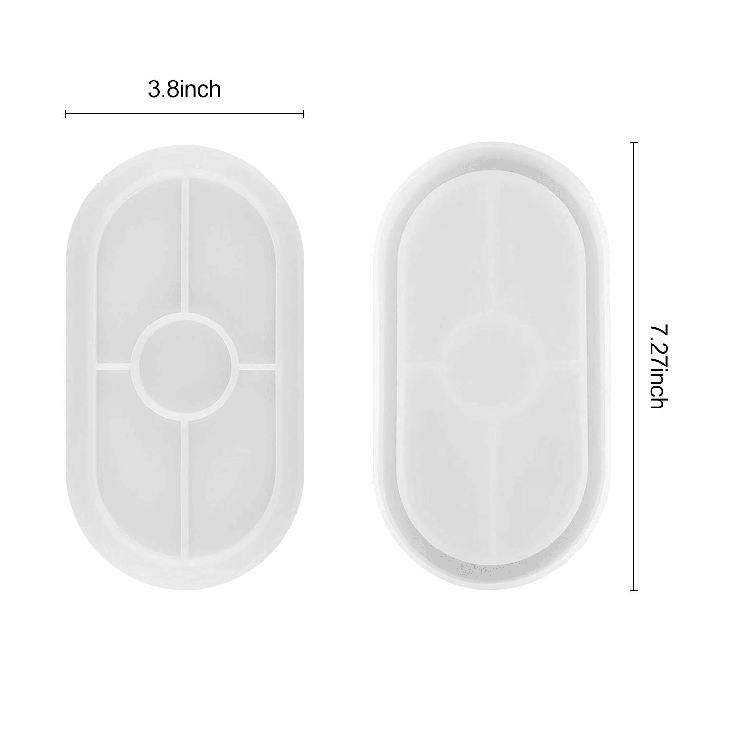 Oval Resin Mold / Oval Tray Mold for Resin - Concrete Mold - Plaster Mold - Mold for Home Decoration - Oval Tray Mold - Soap Mold - Ashtray Mold
