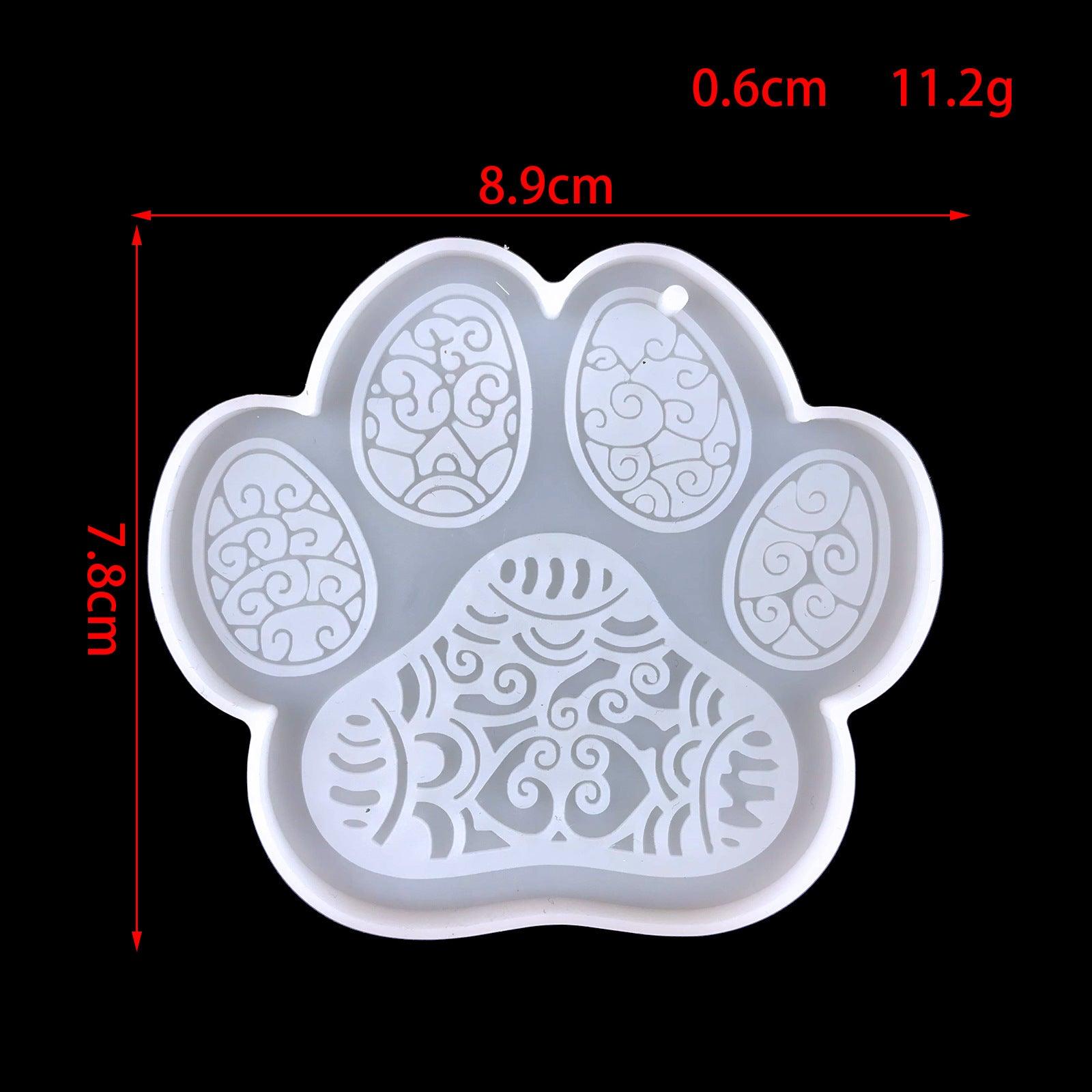 Paw Decorative Silicone Mold / Dog Paw Keychain Mold / Wolf Animals Paw