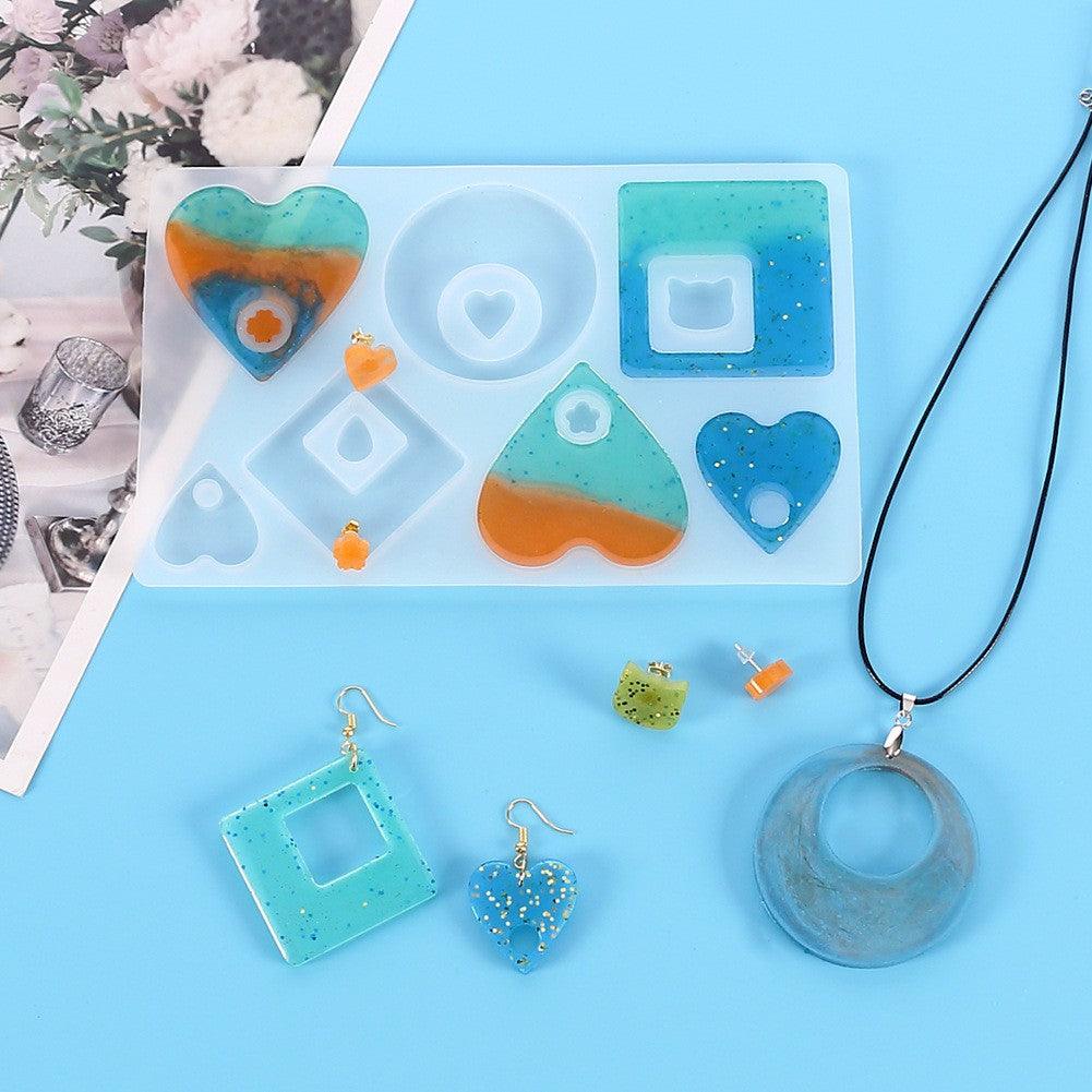 Pendant Silicone Mold Jewelry Silicone Mold for Epoxy Resin Keychain Shape Mold CLEARENCE - Art By Suleny Craft Store LLC