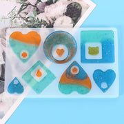 Pendant Silicone Mold Jewelry Silicone Mold for Epoxy Resin Keychain Shape Mold CLEARENCE - Art By Suleny Craft Store LLC