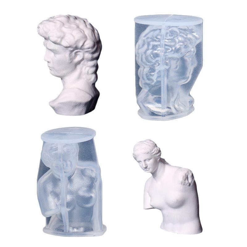 2PCS 3D Sculpture David Venus Candles Mold / Resin Candle Mold / Soap Mold / DIY Epoxy Resin Art / Single Mold - Art By Suleny Craft Store LLC