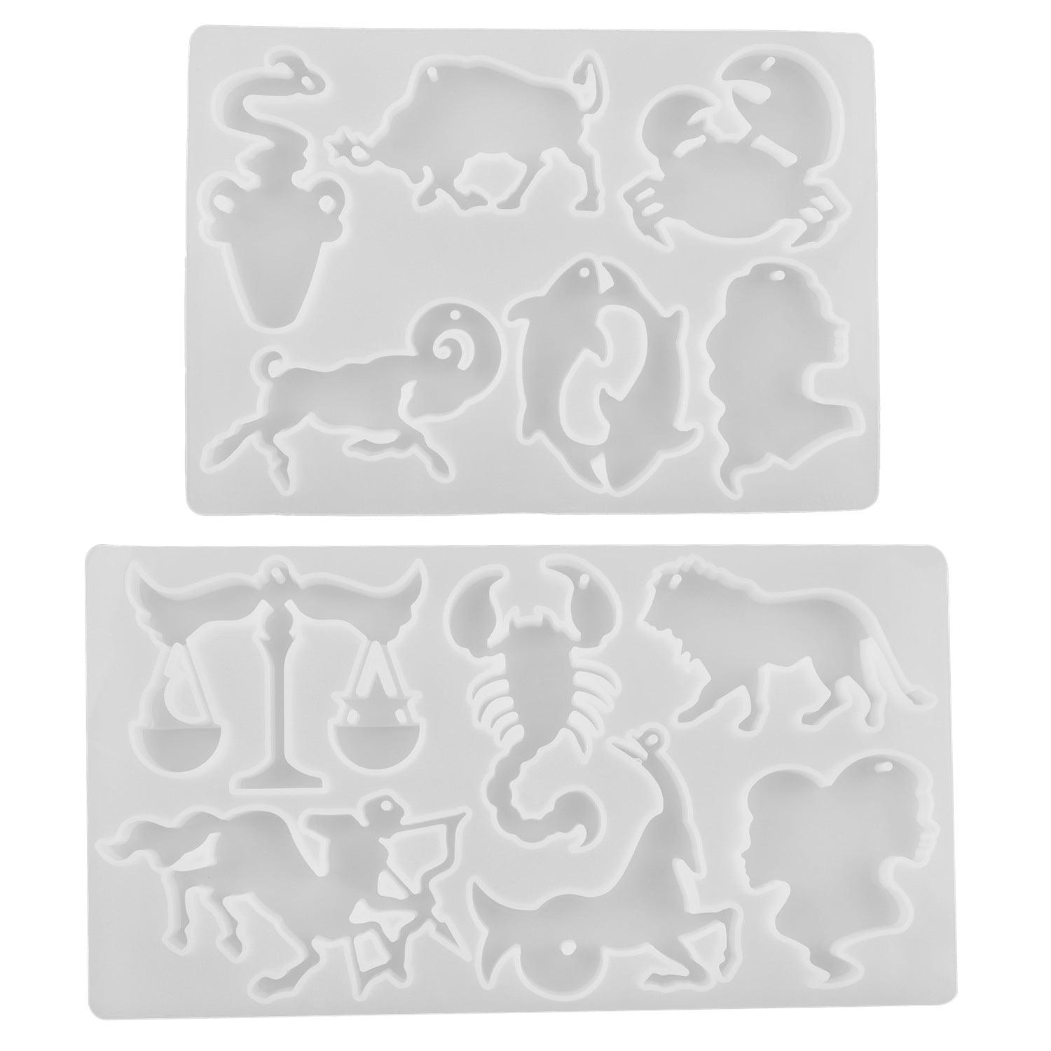 Zodiac Resin Molds, 12 Constellation Animals Keychain Silicone Mold, Unique  Epoxy Resin Casting Molds, Pendant Mold for DIY Jewelry Pendant Earrings