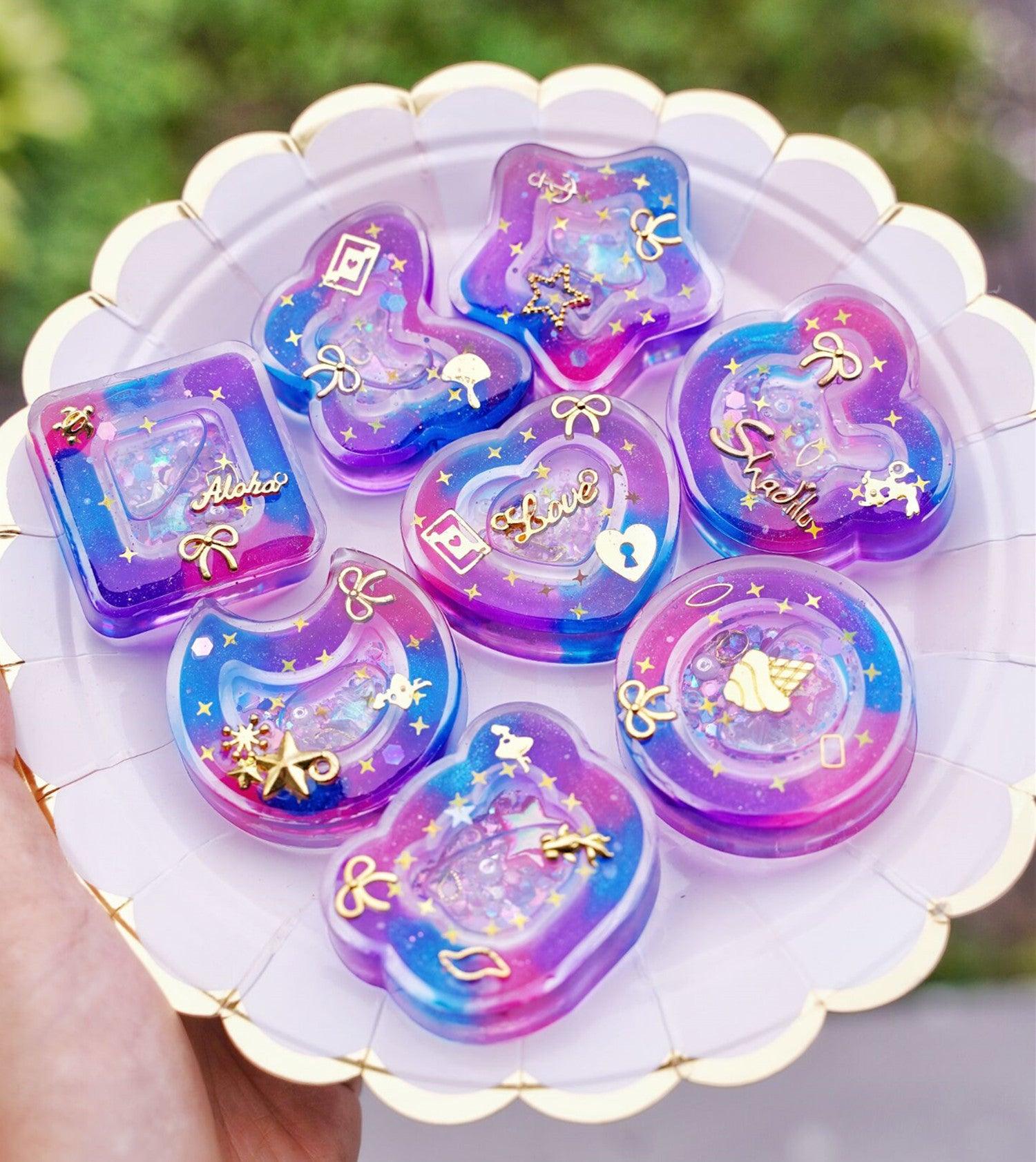 Quicksand Double Layer Keychain Resin Mold,Resin Shaker Mold for Pendant Jewelry Keychain Decoration Craft Making DIY - Art By Suleny Craft Store LLC