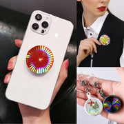 Phone Grip Resin Molds Holographic Silicone On Top Phone Socket Molds 6 Cavity Round Phone Grip Molds for Epoxy Resin with 6Pcs Phone Sockets - Art By Suleny Craft Store LLC