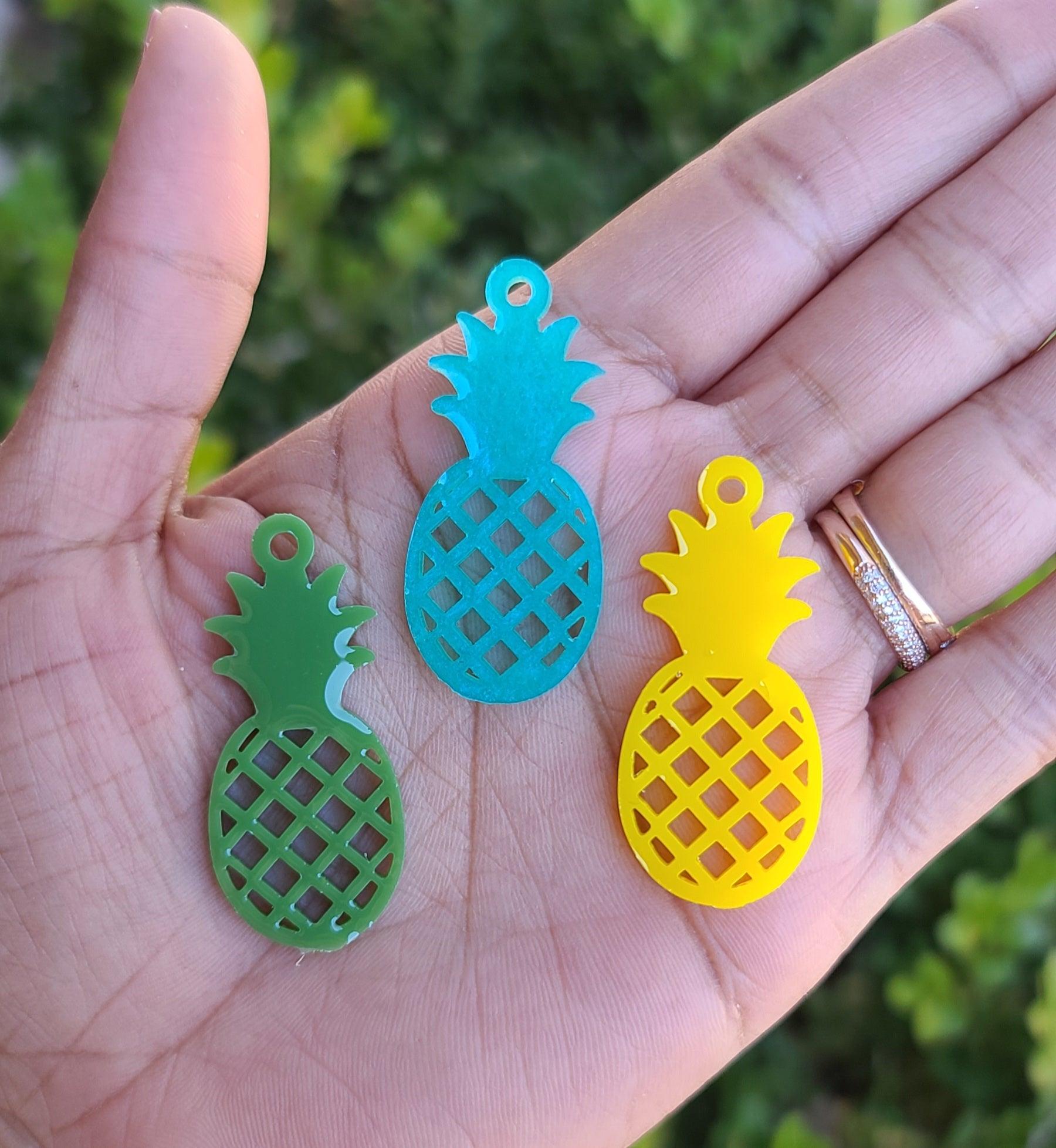 Pineapple Silicone Mold - Mold for Earrings - Silicon Jewelry mold - Molds for Epoxy Resin - Jewelry Making Mold for Keychain - Charms - Art By Suleny Craft Store LLC