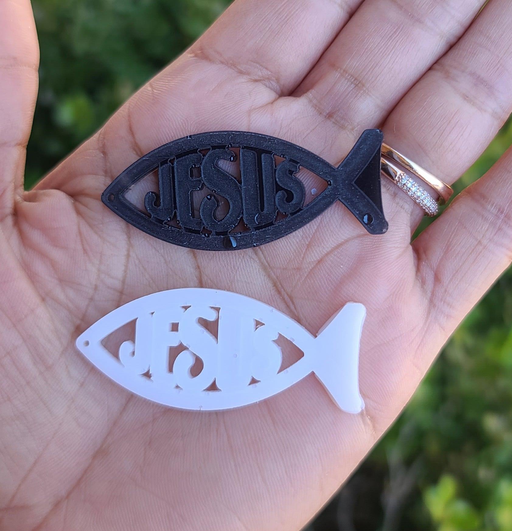 Fish Jesus Silicone Mold for Keychain Religious Silicone Mold Pendant