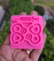 Stethoscope Silicone Mold - Syringe Resin Mold for Earrings - Silicone Mold for Epoxy Resin - Jewelry making mold - Mold for Keychain - Resin Mold - Art By Suleny Craft Store LLC