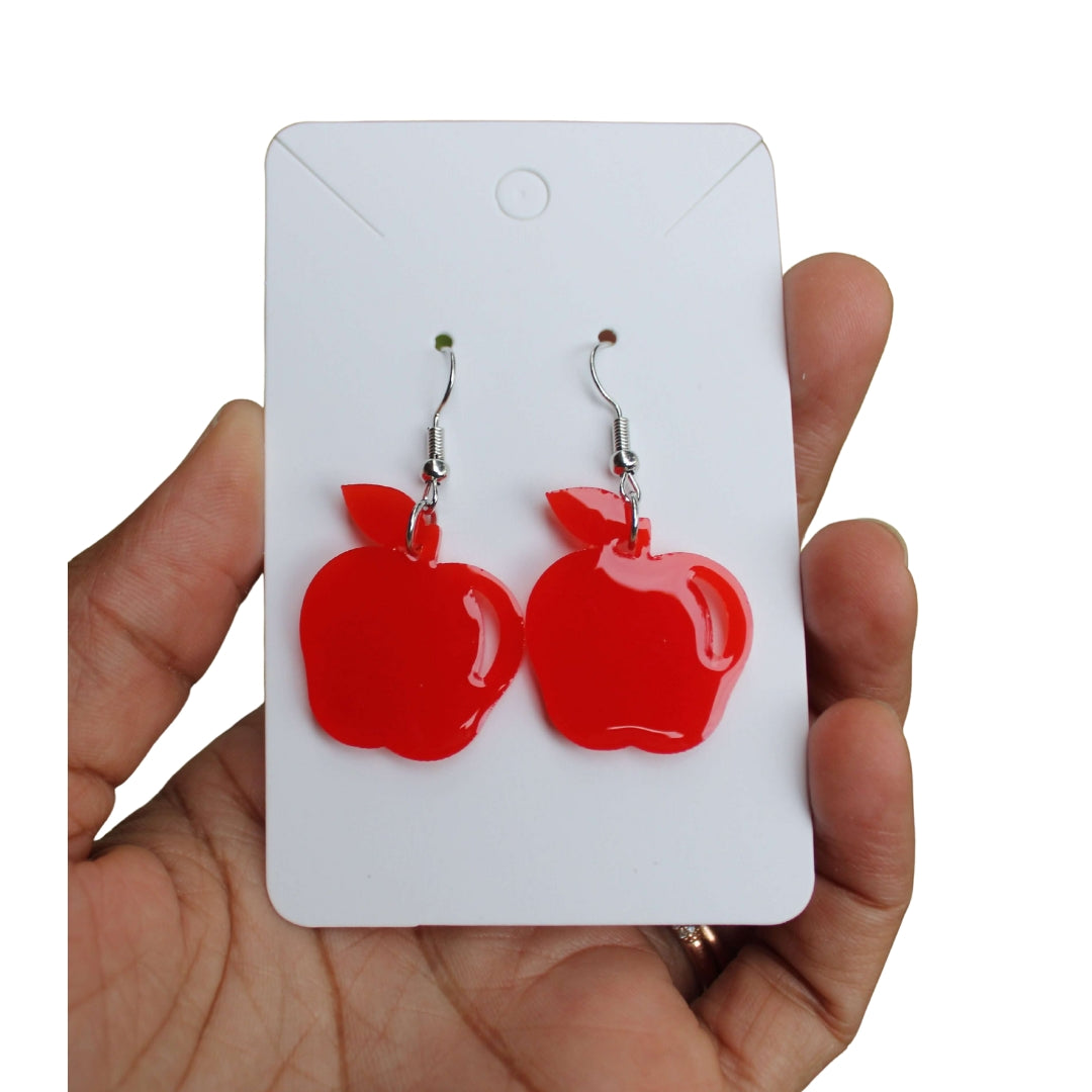 Apple Fruit Dangle Earrings