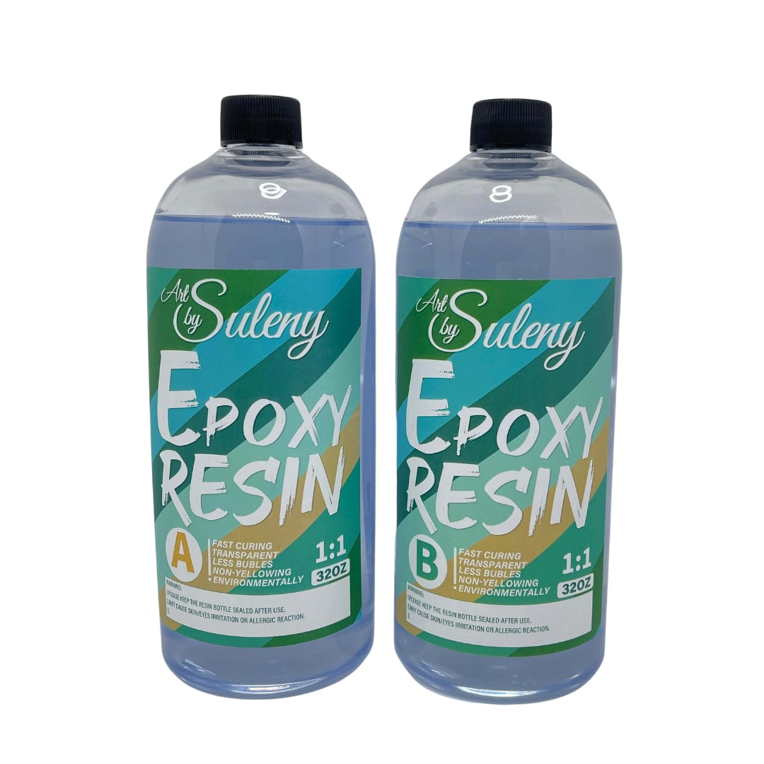 Epoxy Resin Super Crystal Clear, Super Glossy Resin 64 Ounces Kit (32+32)