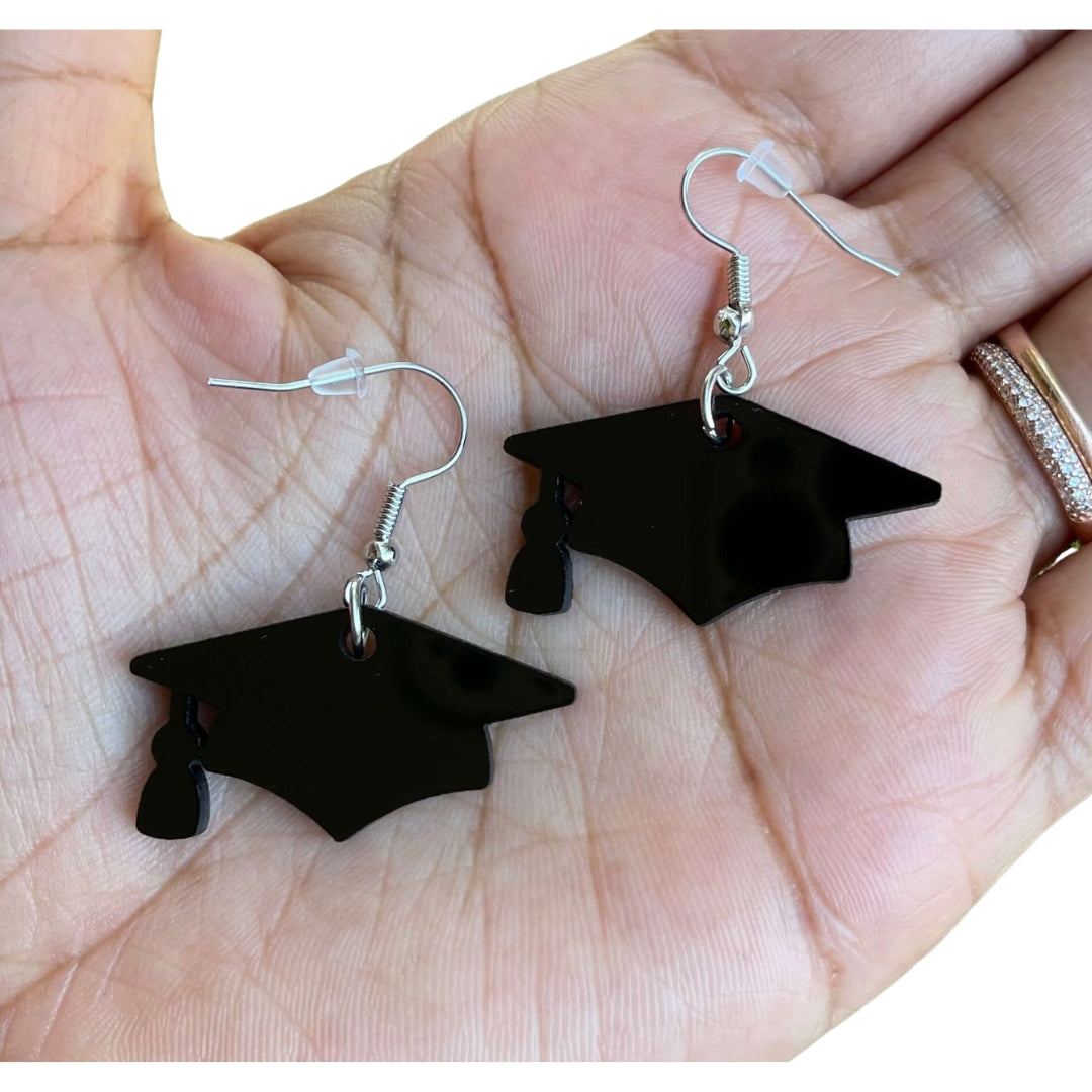 Graduation Cap Dangle Earrings Class of 2024 Earrings