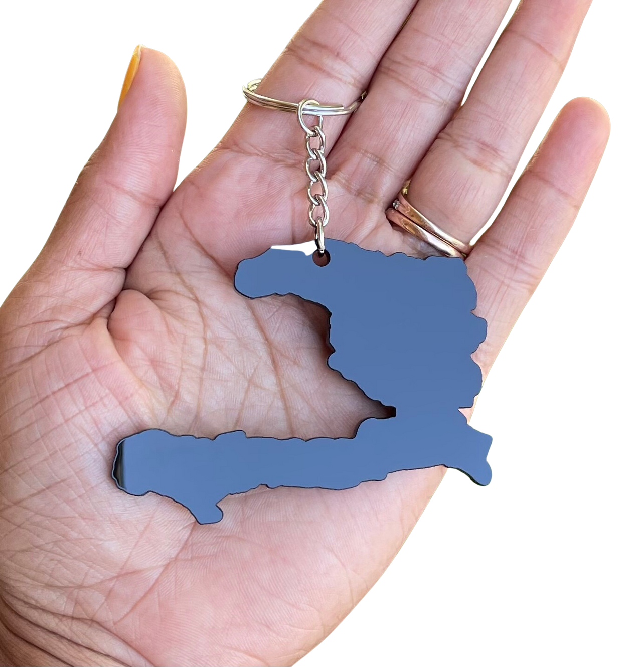 Haiti Map Cast Acrylic Keychain